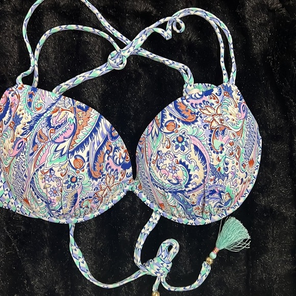 Blue Crisscross Push-up Victoria’s Secret Bikini Set - Picture 2 of 9